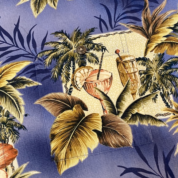 Vintage Campia Moda Hawaiian 100% Cotton Short Sleeve Botanical Shirt XL - Picture 4 of 6